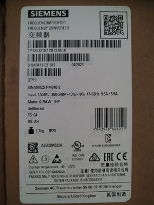 0.75 kW Uitgangsfrequentie 6SL3210-1PB13-8UL0 Frequentieomzetter voor aangepaste behoeften