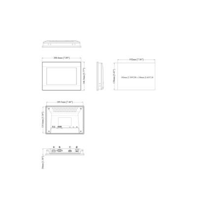 Originele TK8072iP WEINVIEW 7' 800x480 TFT HMI touchscreen voor netwerk andere 14.65