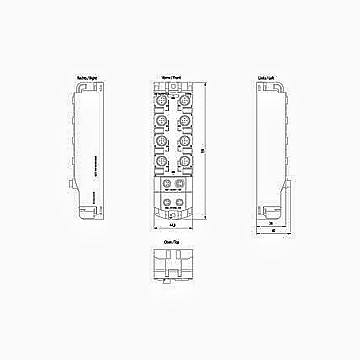 6ES7143-5AH00-0BA0 DIQ 16x24 V DC/0,5 A IP67 Siemens ET 200AL verbindingsmodule met 1