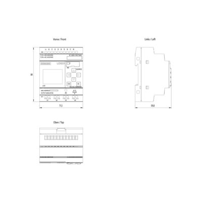 100% originele Siemens LOGO PLC geïntegreerd display paneel relais module 6ED10521MD080BA1