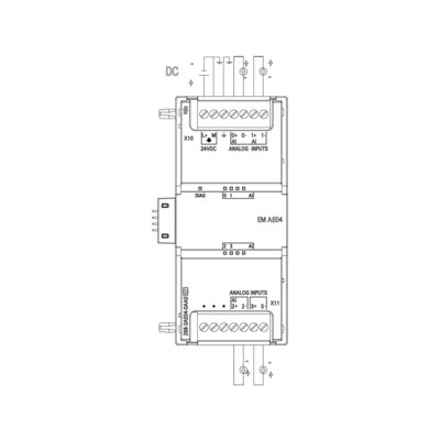 Siemens S7-200SMART PLC-module SM AI04 AI 4x12 bit 6ES72883AE040AA0 100% origineel