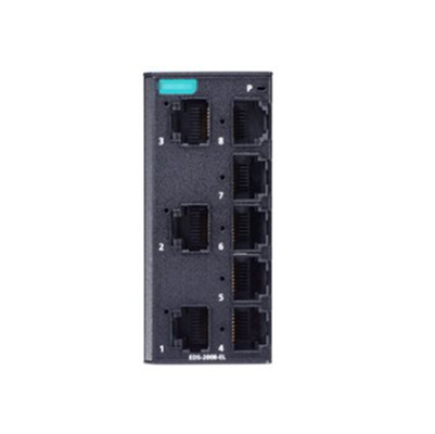 EDS-2008-EL-serie 8-poort onbeheerde Ethernet-switch voor industriële computertoestellen