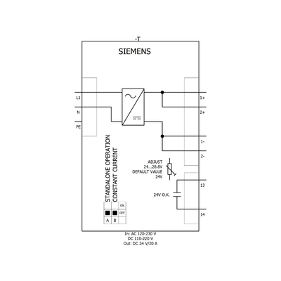 HYTECH Oorspronkelijke SIEMENS SITOP PSU8200 24V DC 20A gestabiliseerde voedingsmodule 6EP1336-3BA10