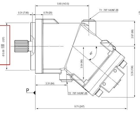 Xpi80 hoge druk axiale zuigerpomp voor vrachtwagen 15-80 Radial motor 240l/min 420*260*190mm