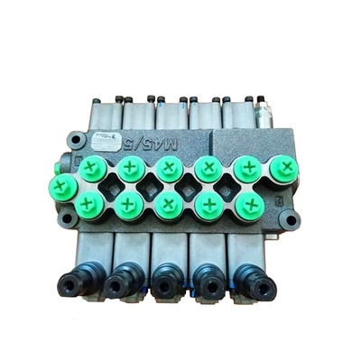 M45/6 Monoblok-hydraulische regelklep voor mobiele hydraulica 6 spoelen richtingsklep