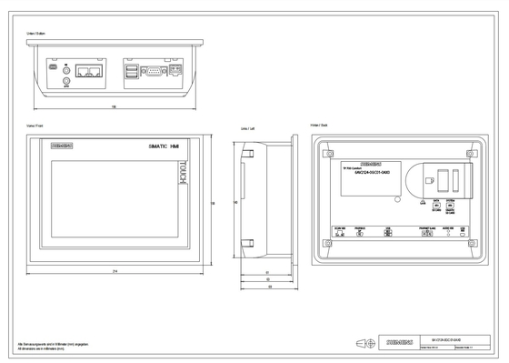 SIMATIC HMI TP700 Comfort Touch Screen 6AV2124-0GC01-0AX0 100% origineel voor automatisering