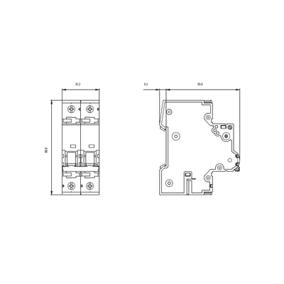 5SY4 Miniatuurcircuitbreaker 400V 10kA 2pool C 16A 5SY42167CC voor verzendterm FOB