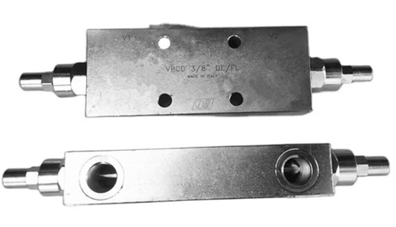 VBCD 3/8&quot; DE/FL Centrale ventielen Tegenbalansventiel voor maximale druk 350 bar