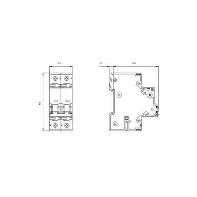 400 V 15kA 2-pool D 25A SENTRON Miniatuurcircuitbreaker 5SY7225-8CC voor Siemens