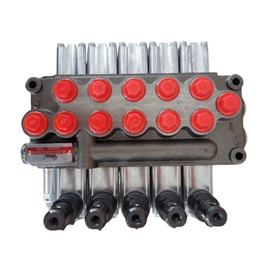 Buisstructuur 80L/min Stroom Hydraulische richtingsklep 2 spoelen Monoblokbesturingsklep