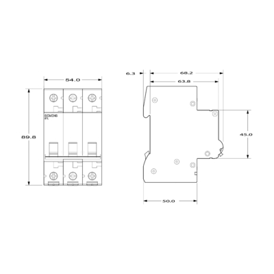 Siemens laagspanningsdistributie 5TL1391-0 schakelaar 100A 3 pool 100% origineel