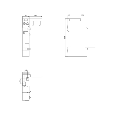 Brandveiligheidsschakelblok AFDD 1-16A 230V voor Siemens-circuitbreakers 5SM6021-2 getest