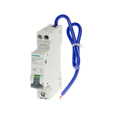 Compacte reststroombeschermingscircuitbreaker 1P N type AC 30 mA 5SV9313-1CN25 voor Siemens