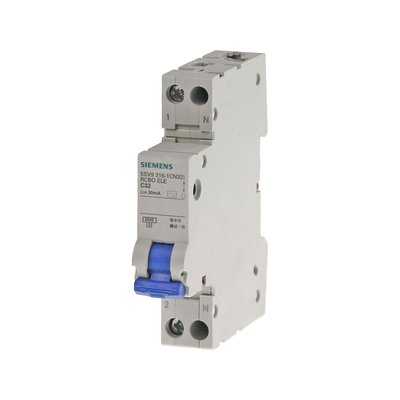 Compacte reststroombeschermingscircuitbreaker 1P N type AC 30 mA 5SV9313-1CN25 voor Siemens