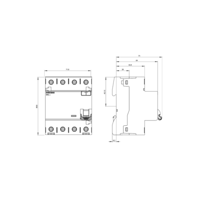 Siemens 5SV3646-6 Communicatieinterface voor reststroom-operatie-sluiters