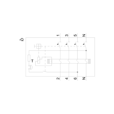 Siemens 5SV3646-6 Communicatieinterface voor reststroom-operatie-sluiters