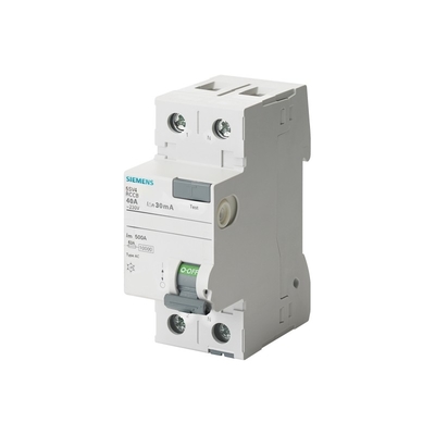 Siemens 5SV4614-0 2-polige AC-circuitbreaker met reststroom 40A 300mA Un AC 230V