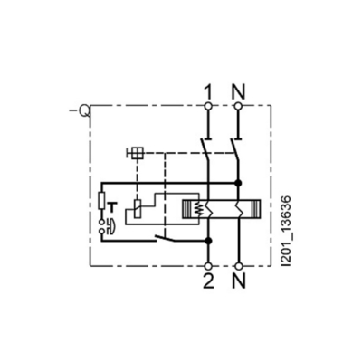 Siemens 5SV4614-0 2-polige AC-circuitbreaker met reststroom 40A 300mA Un AC 230V