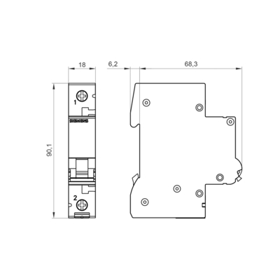 Siemens 5SL4110-7CC miniatuurcircuit breaker 100% origineel met originele verpakking