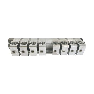 8-richtings hydraulische stroomafdeling met 8-druk 3-richtings kogelkleppen en manifoldblok