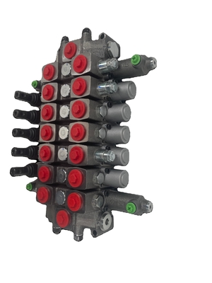 HC-D6/7 Type Hydraulische richtingscontroleaansluiting 7 spoelen 100L/min Stroomdruk 350 bar