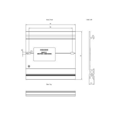 Oorspronkelijke verpakking SIMATIC S7-1500 Montage Rail 160 mm voor 6ES7590-1AB60-0AA0 PLC-systeem