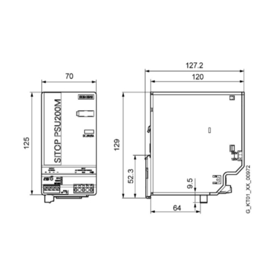 Geheugen Overige SITOP PSU200M Stroomvoorziening enkel- en tweefasig DC 24V/5A 6EP1333-3BA10