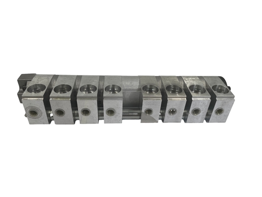 8-poort hydraulisch stroomafdeelbalkbalk manifoldblok voor druk in adapter