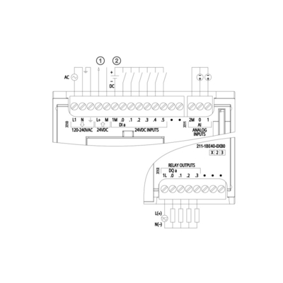 6ES7211-1BE40-0XB0 SIMATIC S7-1200 CPU 1211C Compacte CPU met 2A Relay en AC/DC Power