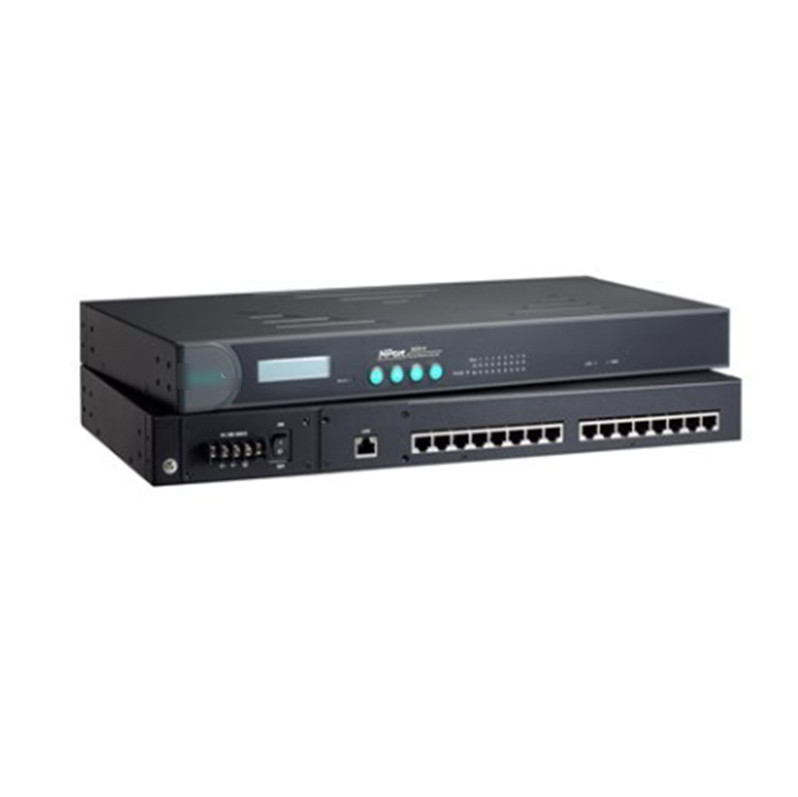 Eenvoudig te gebruiken MOXA 8 en 16-poort RS-232/422/485 Rack-gebouwde seriële server voor professionals