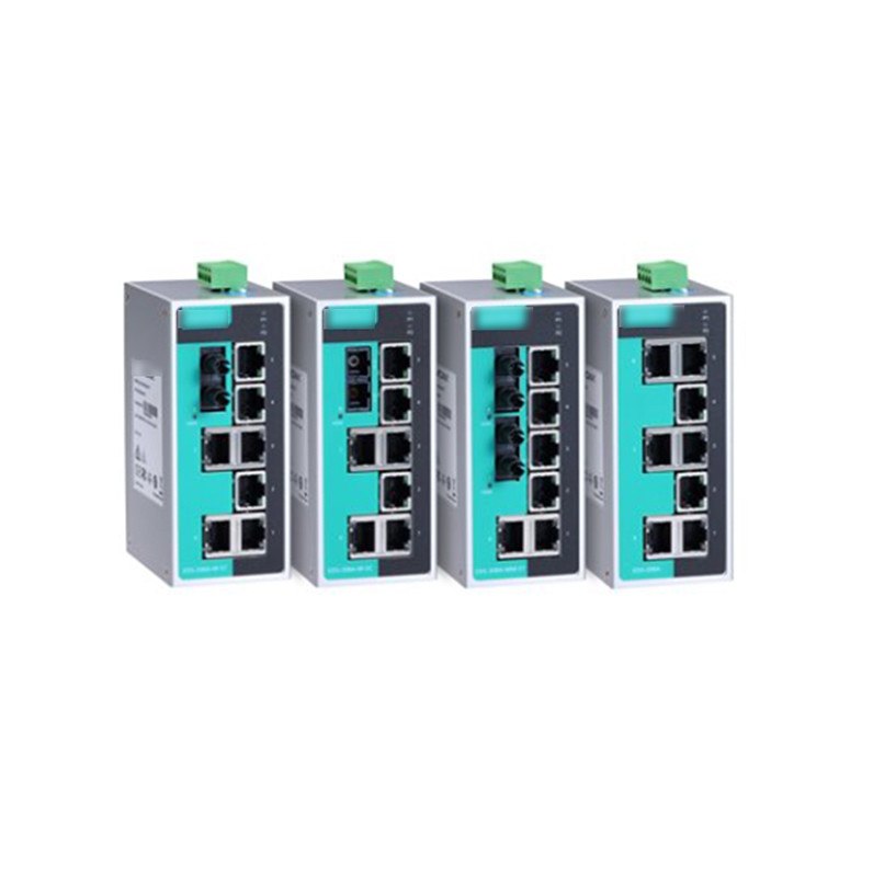 EDS-208A-serie 8-poort onbeheerde industriële Ethernet-switch met redundante dubbele stroominvoer