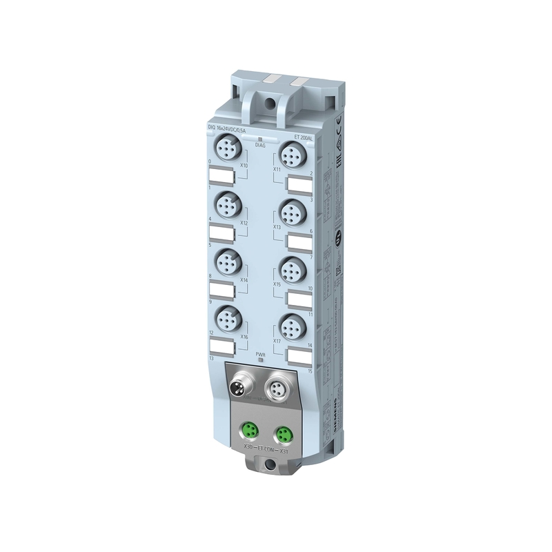 6ES7143-5AH00-0BA0 DIQ 16x24 V DC/0,5 A IP67 Siemens ET 200AL verbindingsmodule met 1