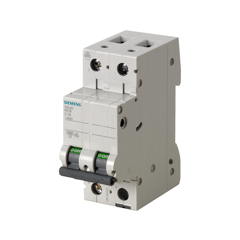 100% strikt getest 5SL6210-7CC 2-polige miniatuur schakelaar voor Siemens 400V 6kA