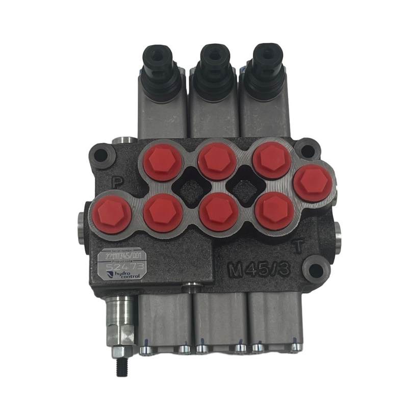 Oliepoortgrootte G3/8&quot; M45/3 monoblok hydraulisch richtingsklep voor skid loaders